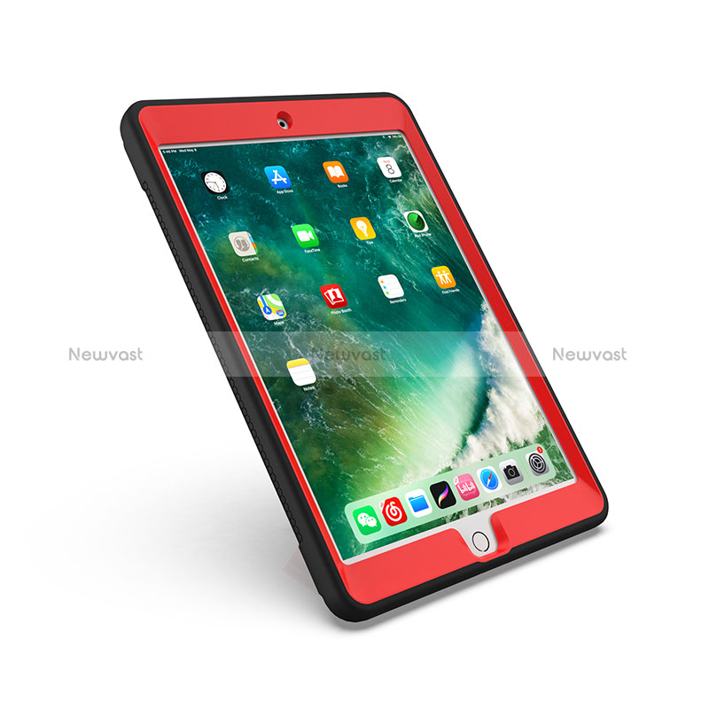 Silicone Matte Finish and Plastic Back Cover Case with Stand YJ1 for Apple iPad 10.2 (2020)