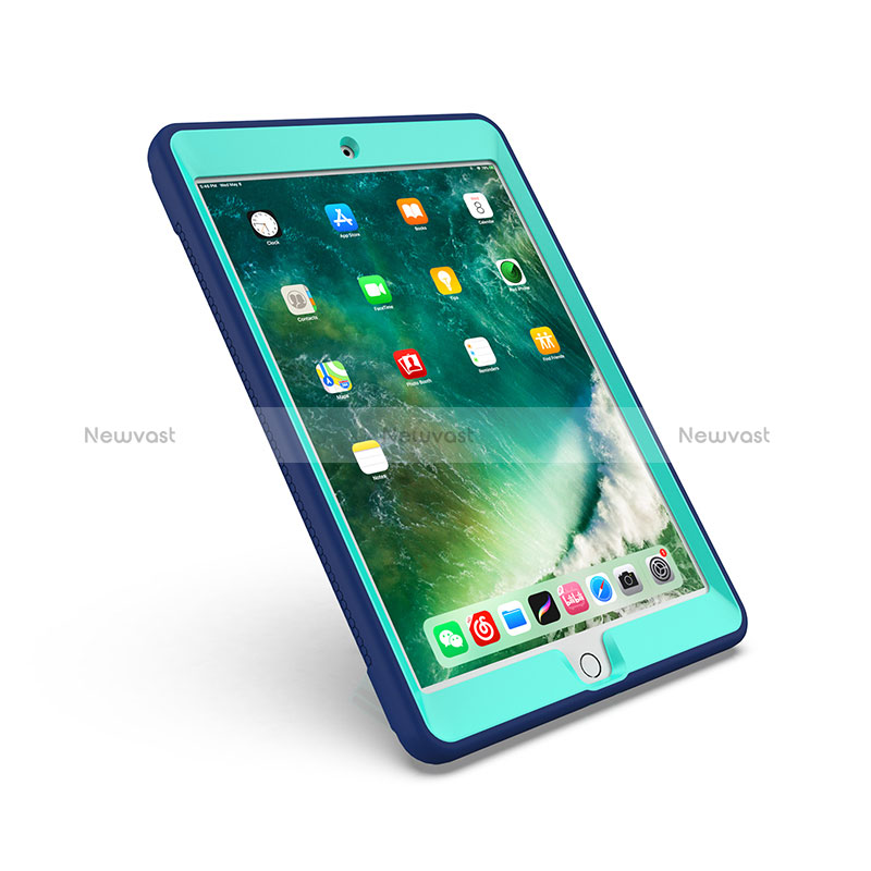 Silicone Matte Finish and Plastic Back Cover Case with Stand YJ2 for Apple iPad 10.2 (2020)