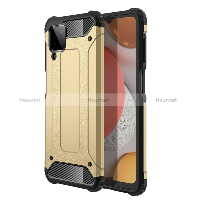 Silicone Matte Finish and Plastic Back Cover Case WL1 for Samsung Galaxy A12 Nacho