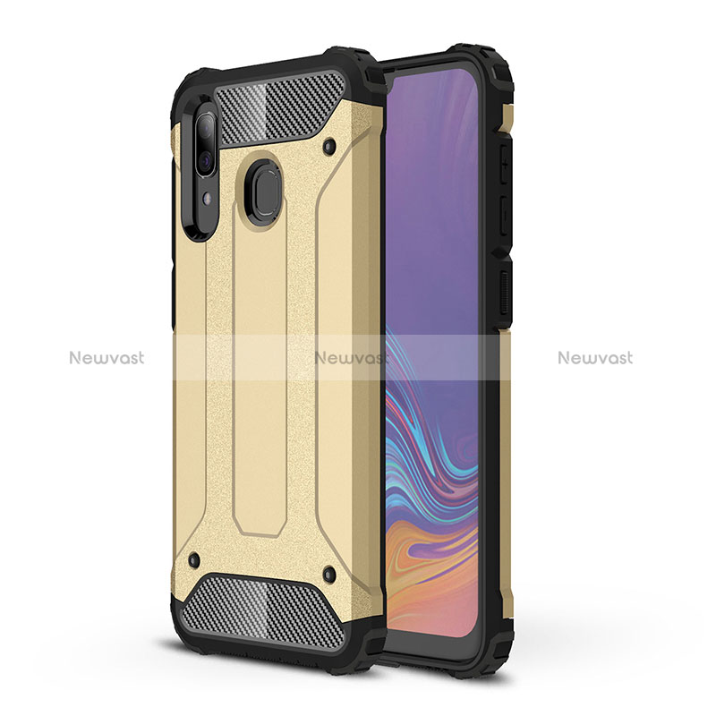 Silicone Matte Finish and Plastic Back Cover Case WL1 for Samsung Galaxy A30