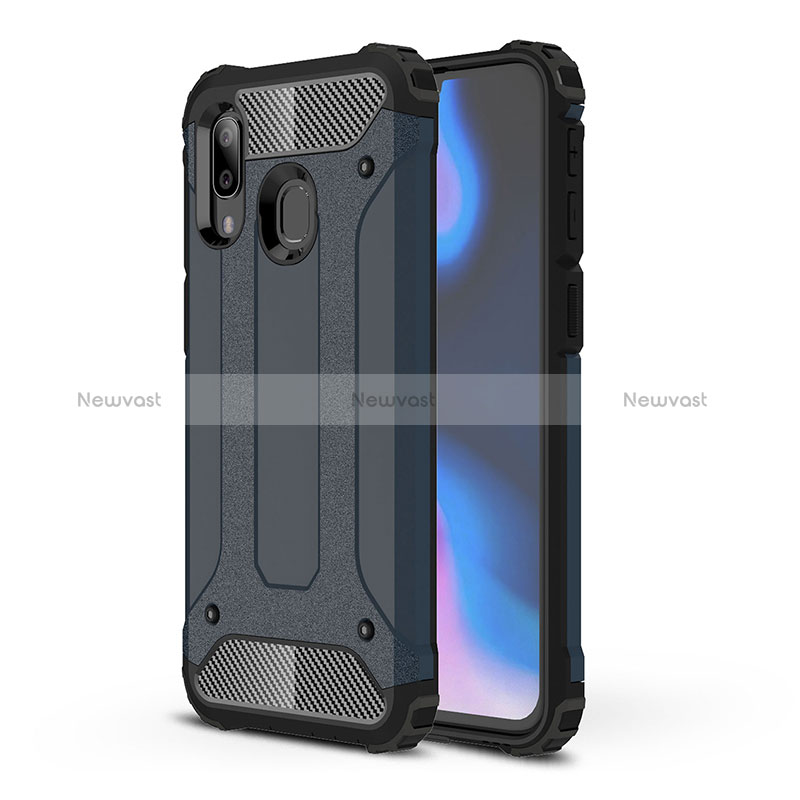 Silicone Matte Finish and Plastic Back Cover Case WL1 for Samsung Galaxy A40