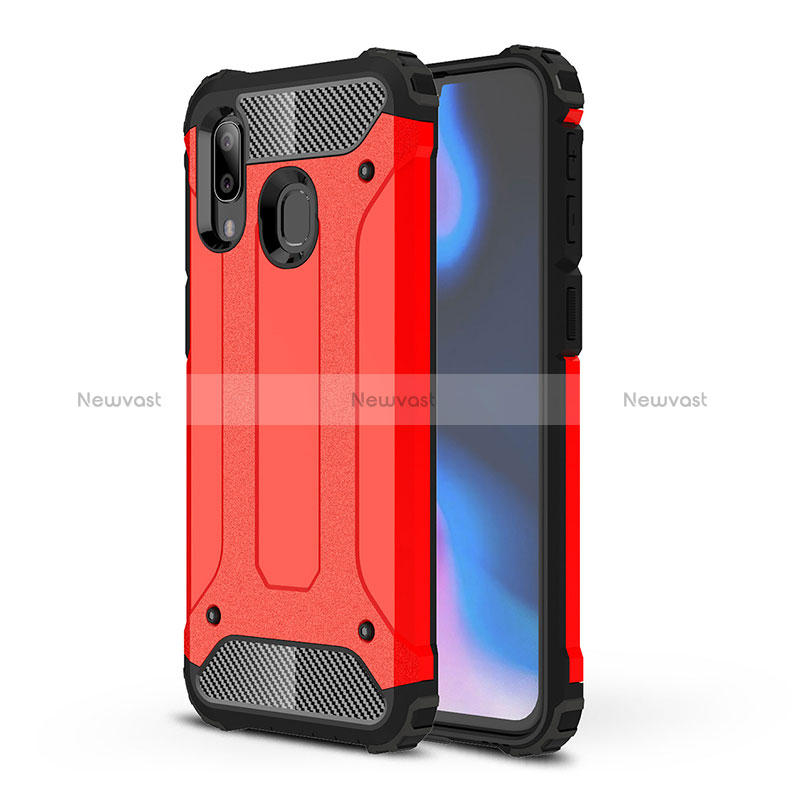 Silicone Matte Finish and Plastic Back Cover Case WL1 for Samsung Galaxy A40