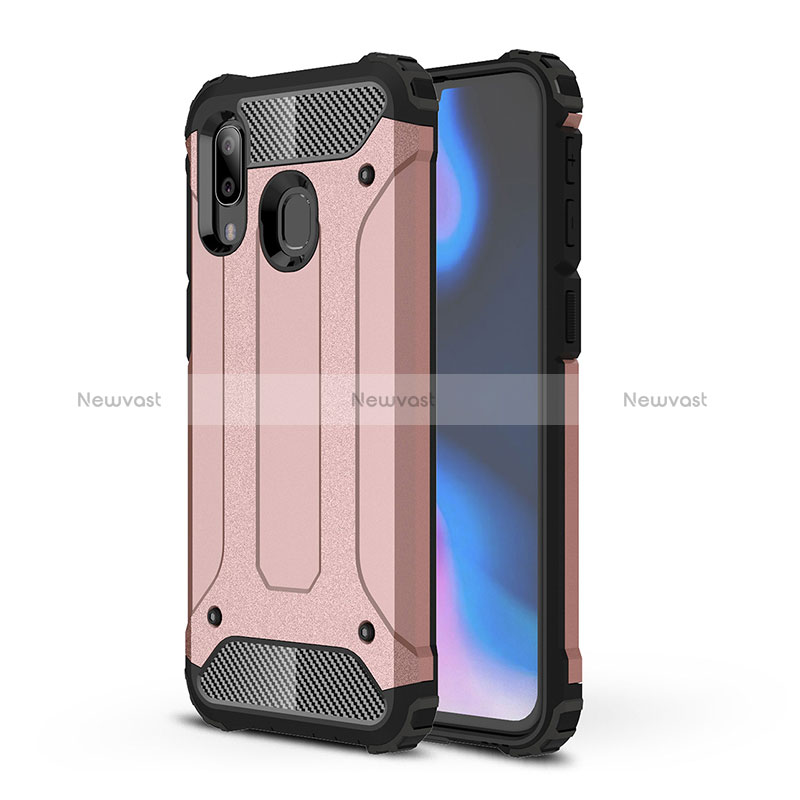 Silicone Matte Finish and Plastic Back Cover Case WL1 for Samsung Galaxy A40