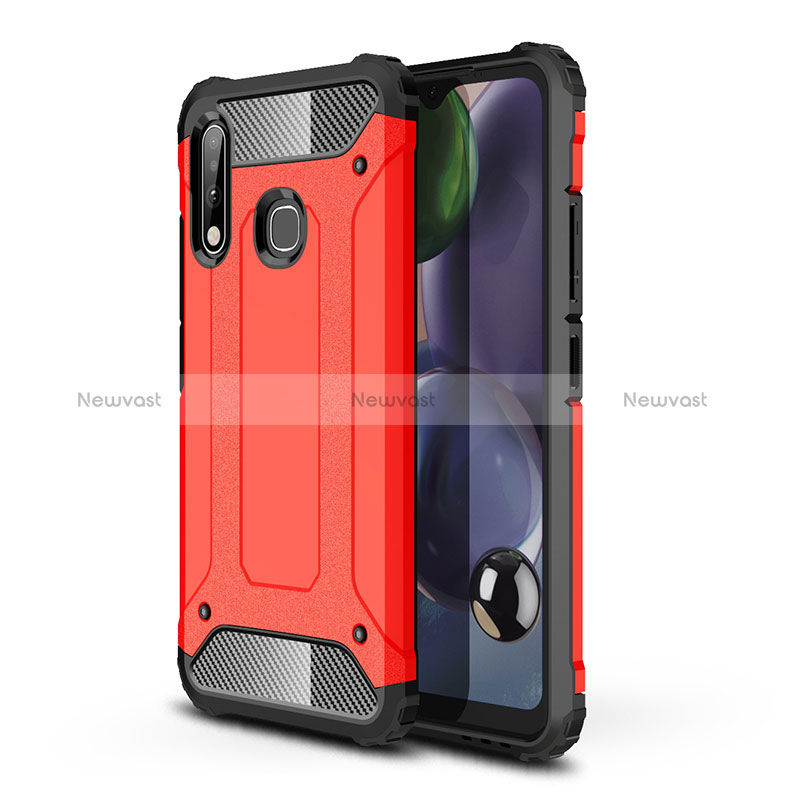 Silicone Matte Finish and Plastic Back Cover Case WL1 for Samsung Galaxy A70E