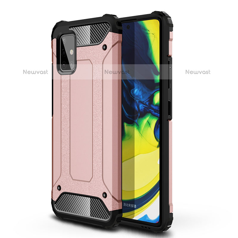 Silicone Matte Finish and Plastic Back Cover Case WL1 for Samsung Galaxy A71 4G A715