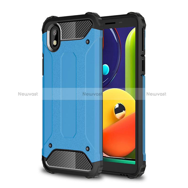 Silicone Matte Finish and Plastic Back Cover Case WL1 for Samsung Galaxy M01 Core