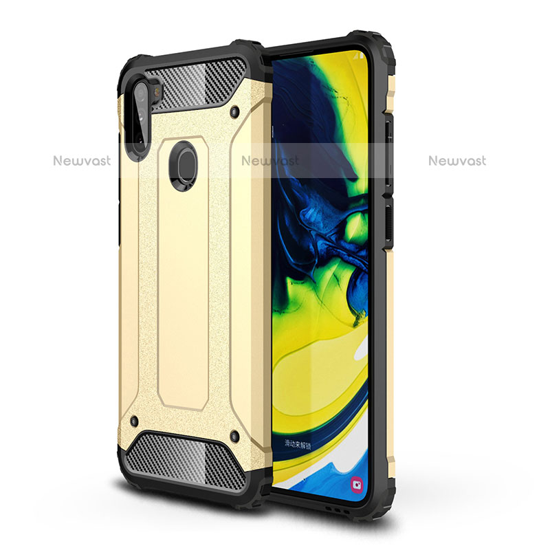 Silicone Matte Finish and Plastic Back Cover Case WL1 for Samsung Galaxy M11