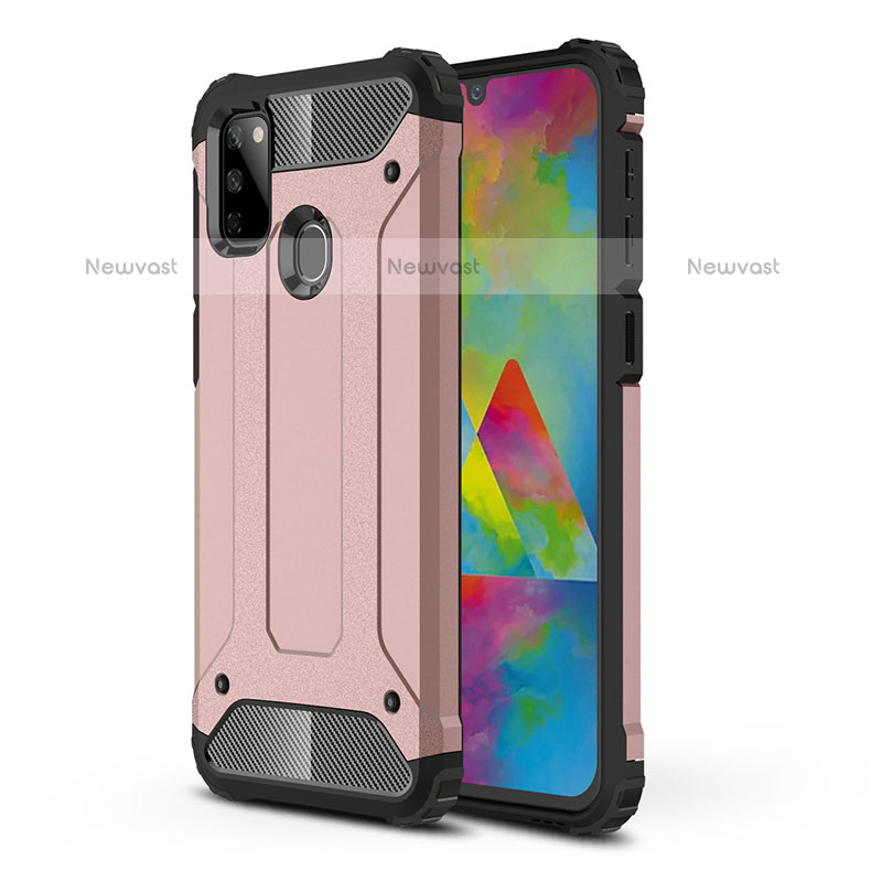 Silicone Matte Finish and Plastic Back Cover Case WL1 for Samsung Galaxy M21