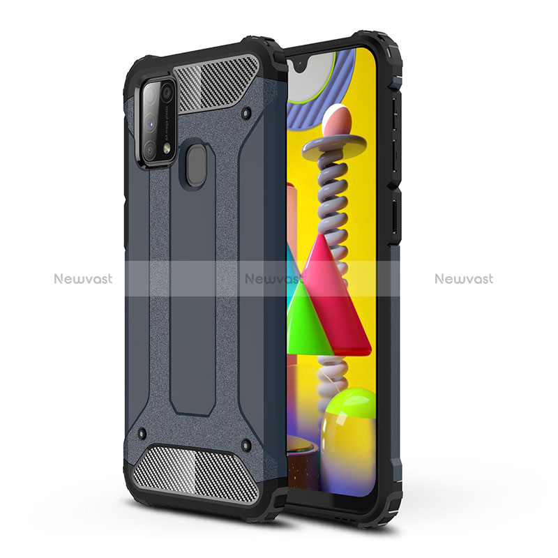 Silicone Matte Finish and Plastic Back Cover Case WL1 for Samsung Galaxy M21s