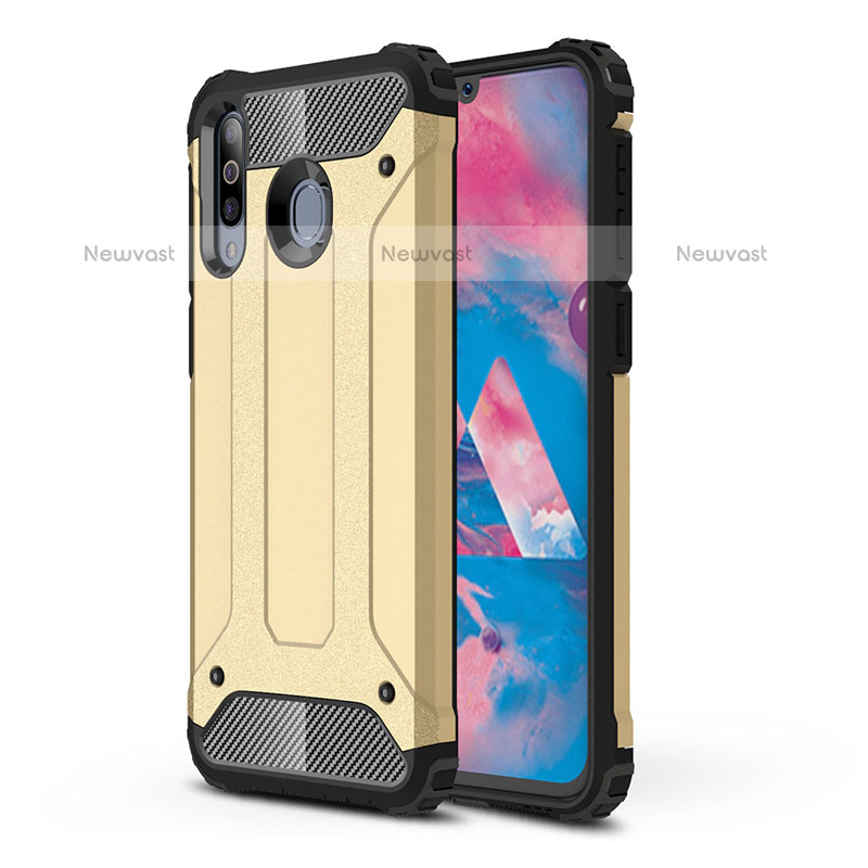 Silicone Matte Finish and Plastic Back Cover Case WL1 for Samsung Galaxy M30