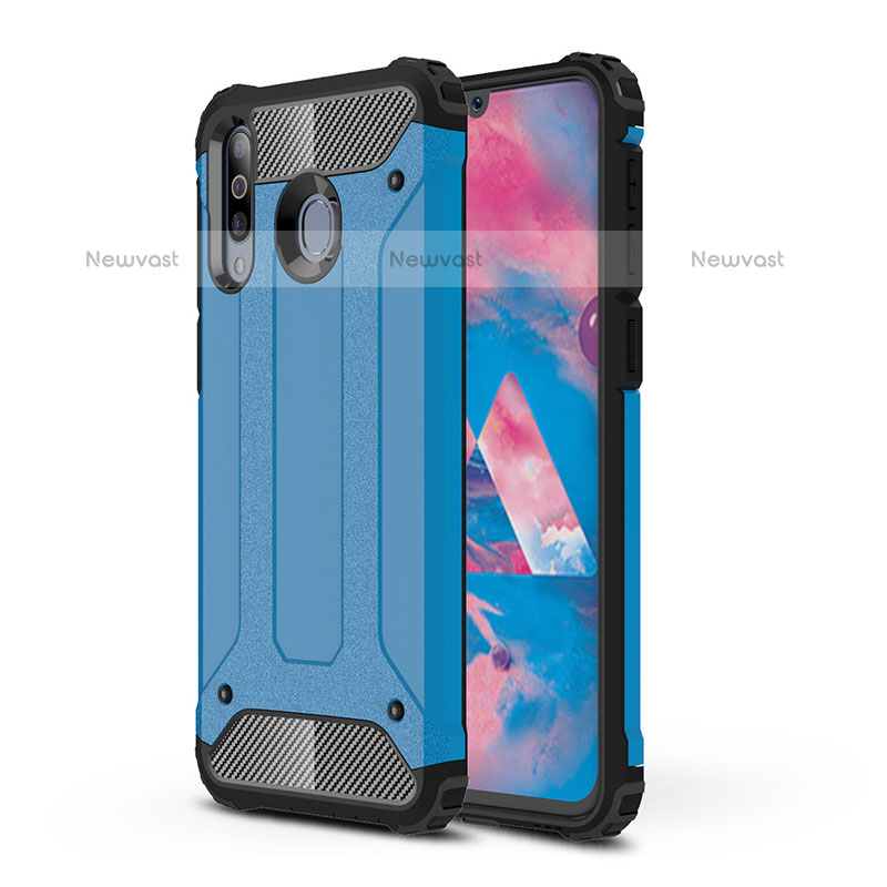 Silicone Matte Finish and Plastic Back Cover Case WL1 for Samsung Galaxy M30