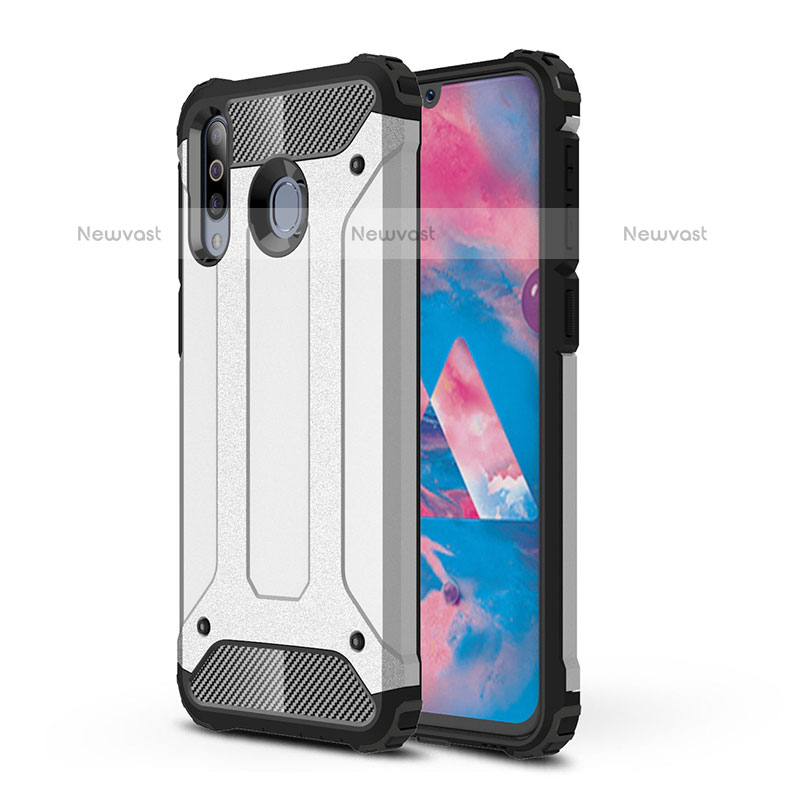 Silicone Matte Finish and Plastic Back Cover Case WL1 for Samsung Galaxy M30