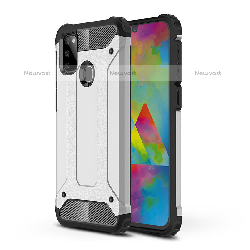 Silicone Matte Finish and Plastic Back Cover Case WL1 for Samsung Galaxy M30s