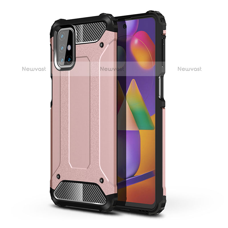 Silicone Matte Finish and Plastic Back Cover Case WL1 for Samsung Galaxy M31s