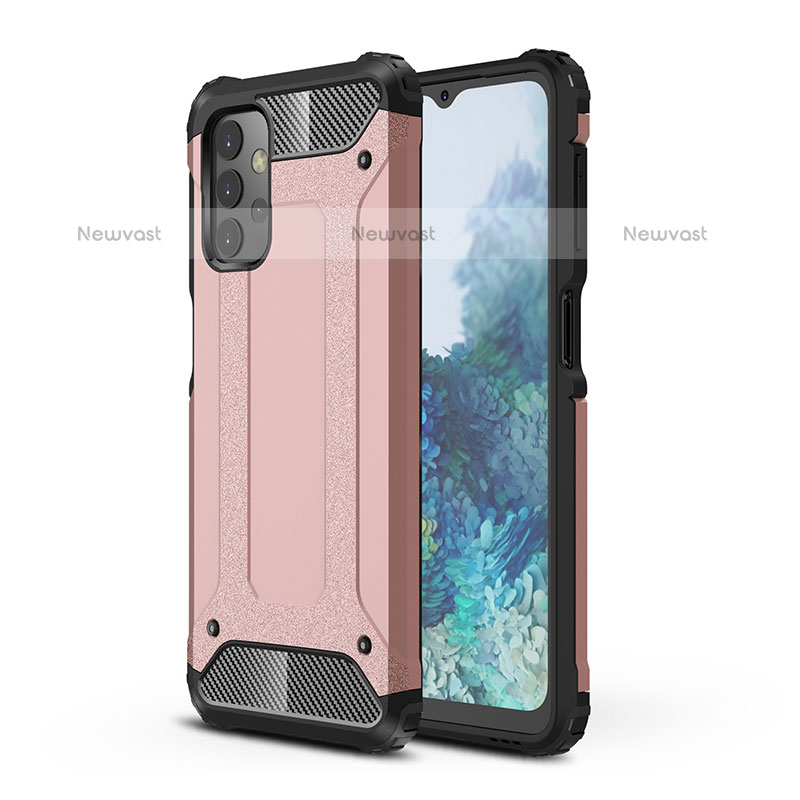 Silicone Matte Finish and Plastic Back Cover Case WL1 for Samsung Galaxy M32 5G