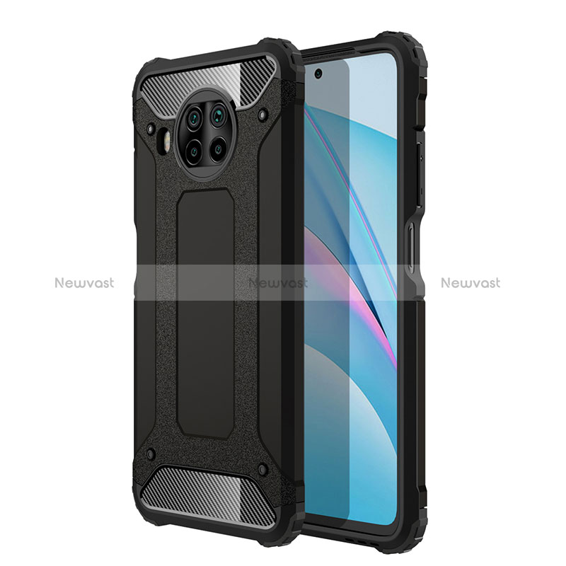 Silicone Matte Finish and Plastic Back Cover Case WL1 for Xiaomi Mi 10T Lite 5G Black