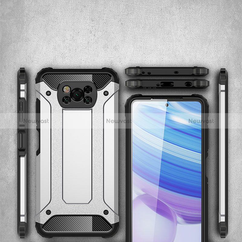 Silicone Matte Finish and Plastic Back Cover Case WL1 for Xiaomi Poco X3 NFC