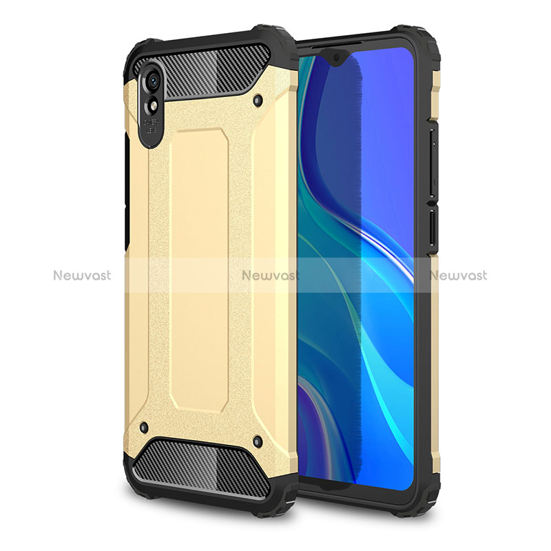 Silicone Matte Finish and Plastic Back Cover Case WL1 for Xiaomi Redmi 9AT