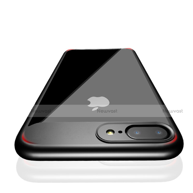 Silicone Transparent Frame Case B01 for Apple iPhone 7 Plus Black