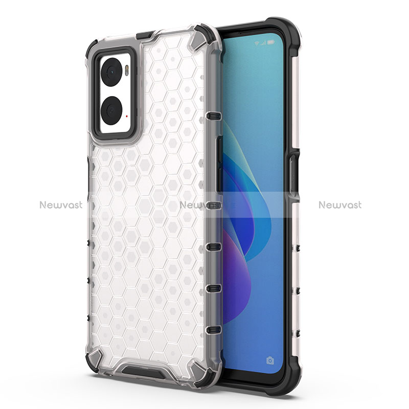 Silicone Transparent Frame Case Cover 360 Degrees AM1 for Oppo A76