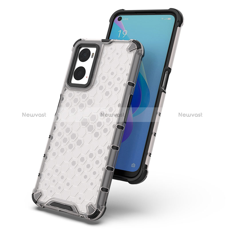 Silicone Transparent Frame Case Cover 360 Degrees AM1 for Oppo A76