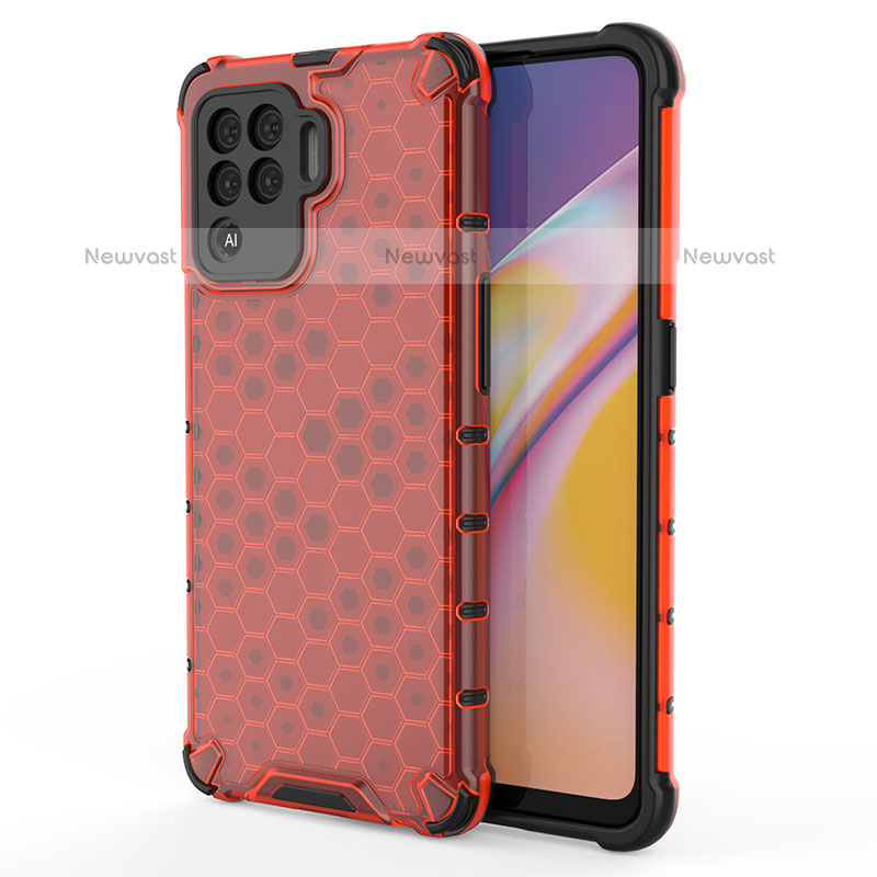 Silicone Transparent Frame Case Cover 360 Degrees AM1 for Oppo A94 4G