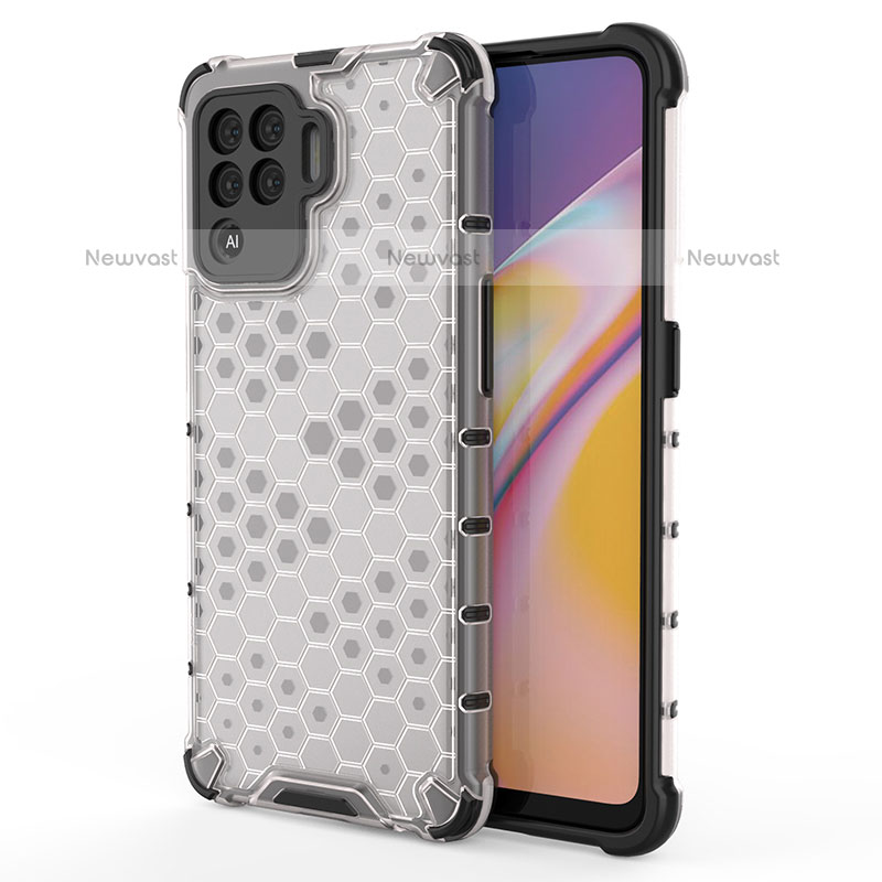 Silicone Transparent Frame Case Cover 360 Degrees AM1 for Oppo F19 Pro