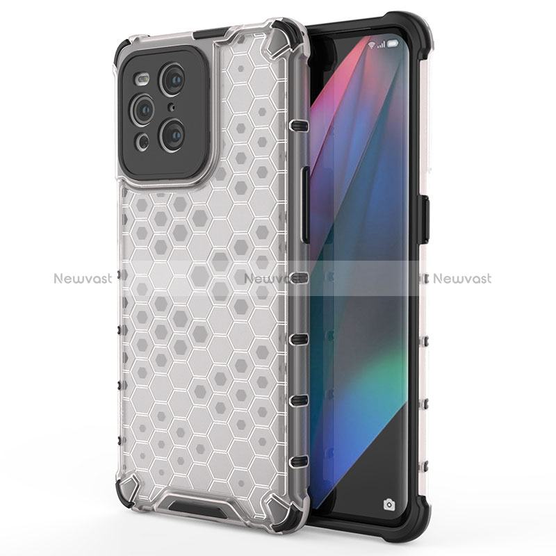 Silicone Transparent Frame Case Cover 360 Degrees AM1 for Oppo Find X3 5G