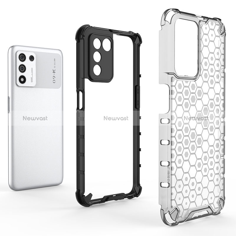 Silicone Transparent Frame Case Cover 360 Degrees AM1 for Oppo K9S 5G