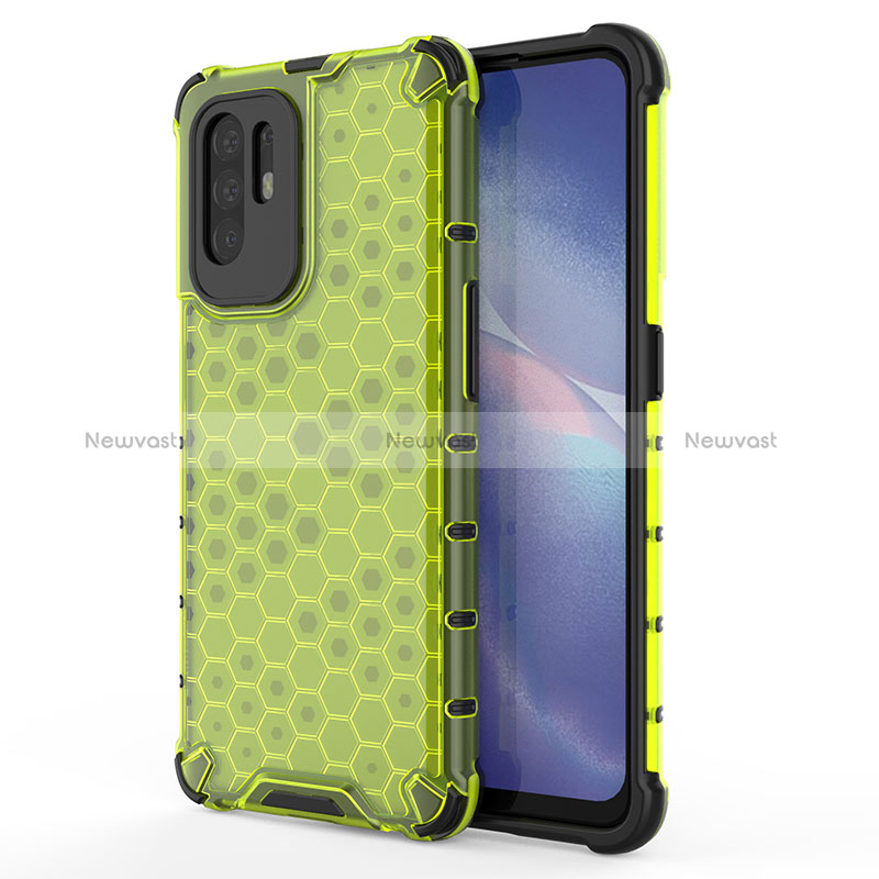 Silicone Transparent Frame Case Cover 360 Degrees AM1 for Oppo Reno5 Z 5G