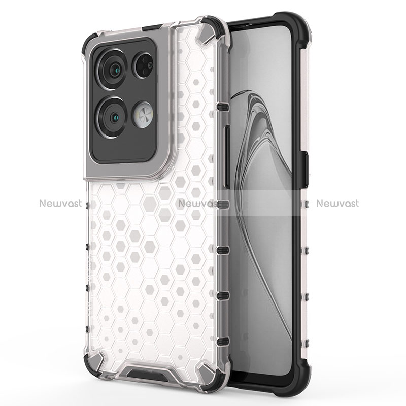 Silicone Transparent Frame Case Cover 360 Degrees AM1 for Oppo Reno8 Pro 5G