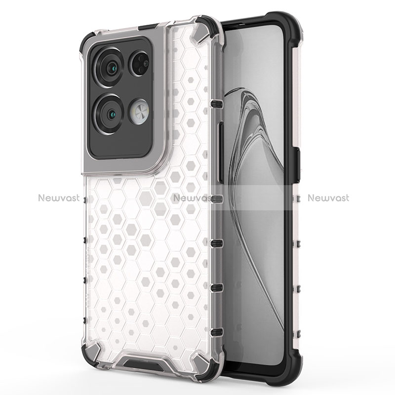 Silicone Transparent Frame Case Cover 360 Degrees AM1 for Oppo Reno8 Pro+ Plus 5G