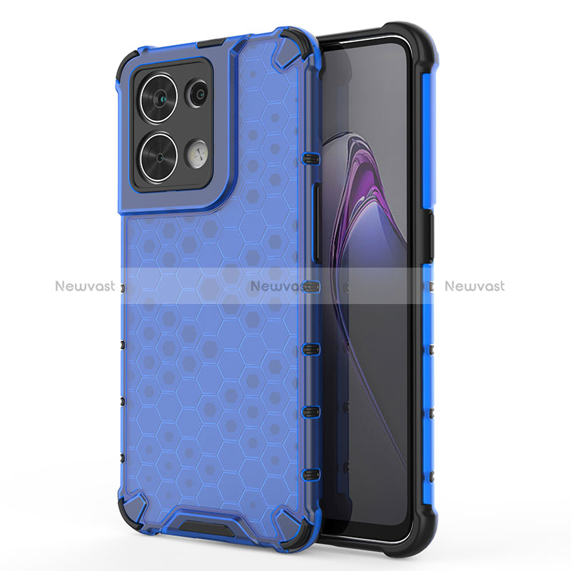 Silicone Transparent Frame Case Cover 360 Degrees AM1 for Oppo Reno9 Pro 5G