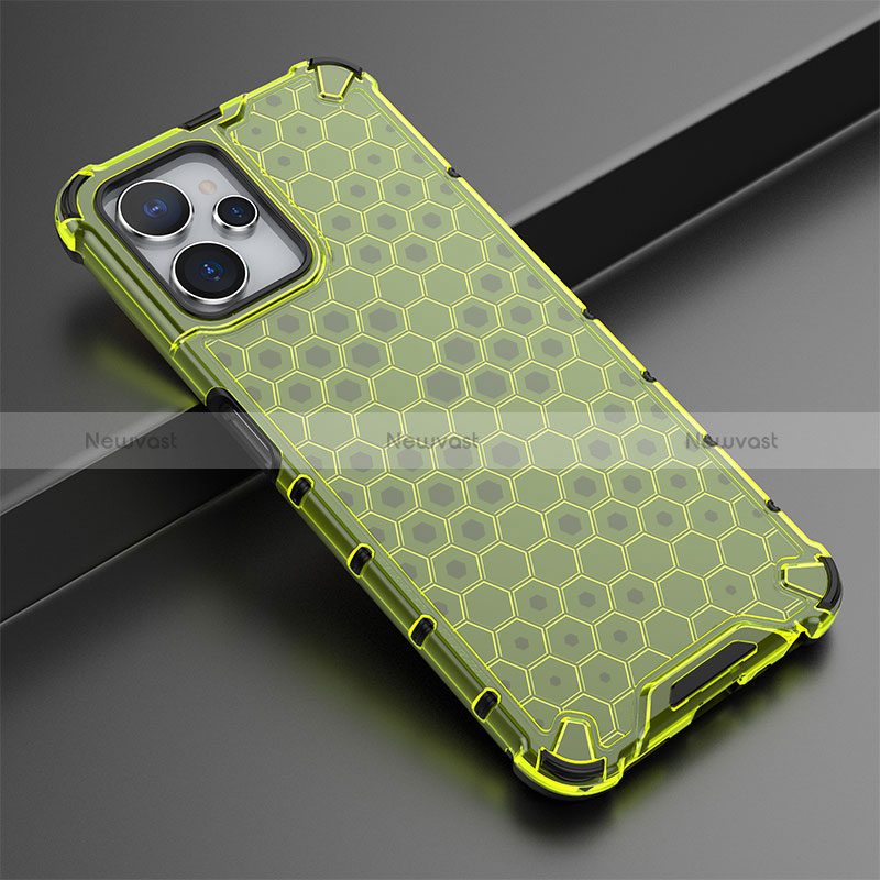 Silicone Transparent Frame Case Cover 360 Degrees AM1 for Realme 10 5G Green