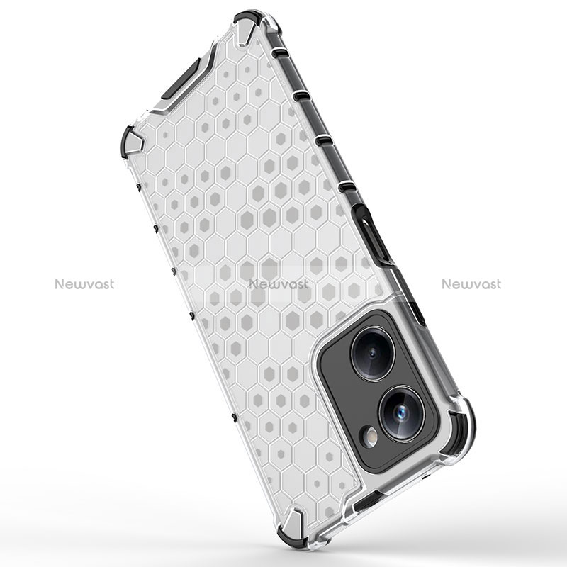 Silicone Transparent Frame Case Cover 360 Degrees AM1 for Realme 10 Pro 5G
