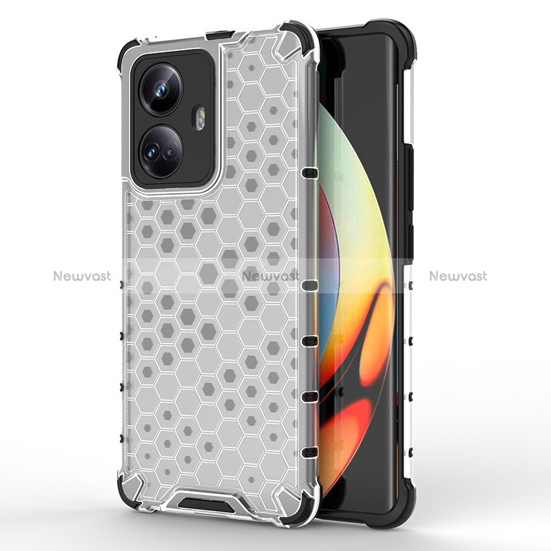 Silicone Transparent Frame Case Cover 360 Degrees AM1 for Realme 10 Pro+ Plus 5G