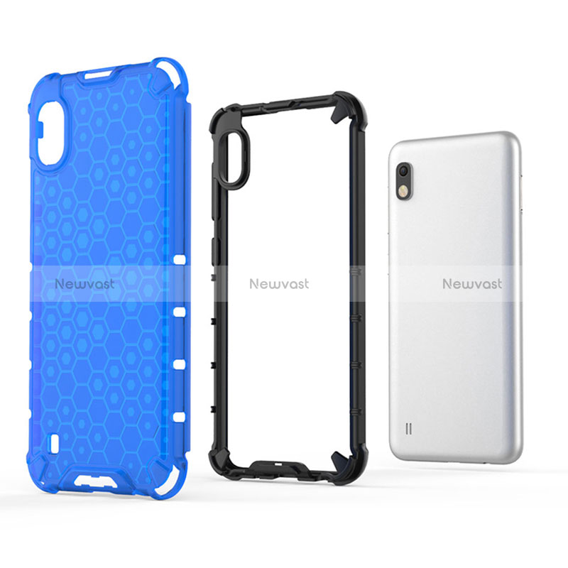 Silicone Transparent Frame Case Cover 360 Degrees AM1 for Samsung Galaxy A10