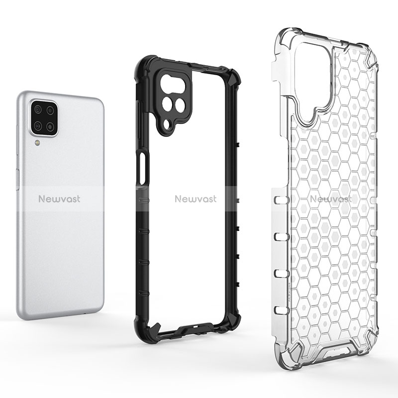 Silicone Transparent Frame Case Cover 360 Degrees AM1 for Samsung Galaxy A12 Nacho