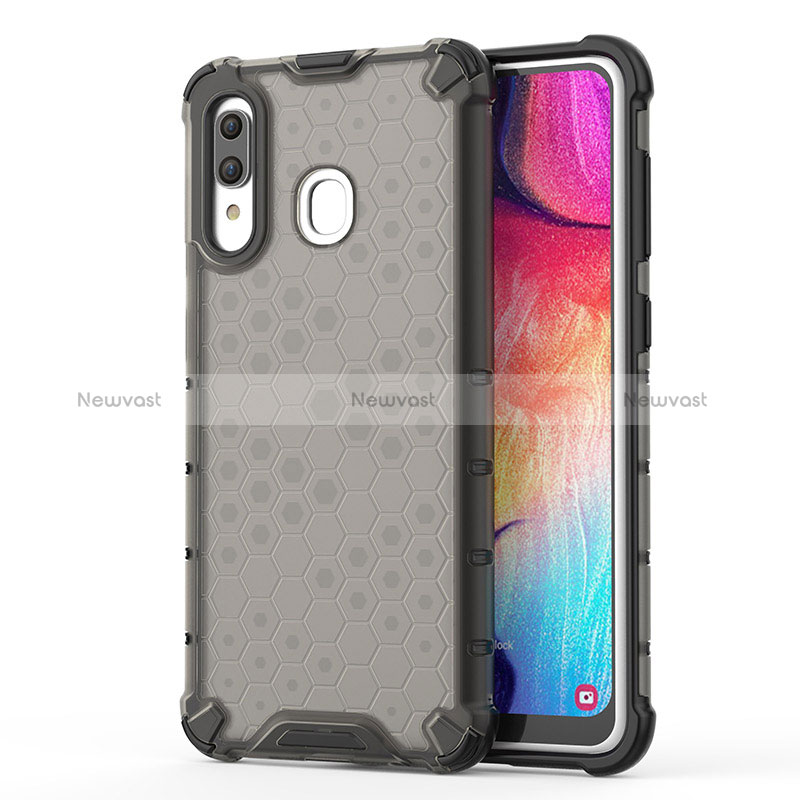 Silicone Transparent Frame Case Cover 360 Degrees AM1 for Samsung Galaxy A30