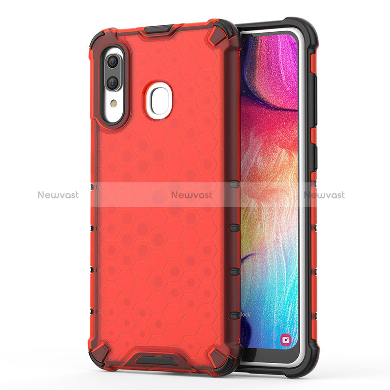 Silicone Transparent Frame Case Cover 360 Degrees AM1 for Samsung Galaxy A30