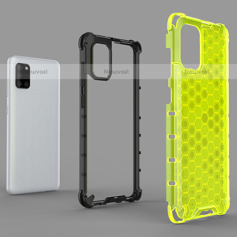 Silicone Transparent Frame Case Cover 360 Degrees AM1 for Samsung Galaxy A31