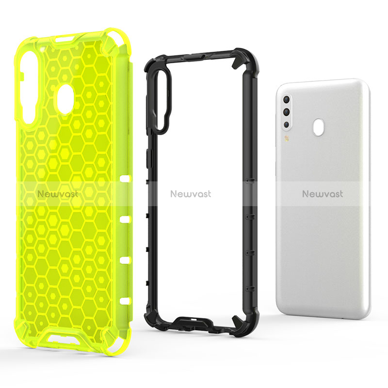Silicone Transparent Frame Case Cover 360 Degrees AM1 for Samsung Galaxy A40s