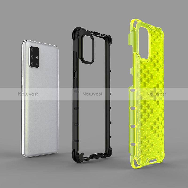 Silicone Transparent Frame Case Cover 360 Degrees AM1 for Samsung Galaxy A51 5G