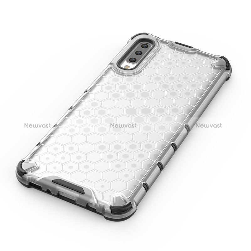 Silicone Transparent Frame Case Cover 360 Degrees AM1 for Samsung Galaxy A70