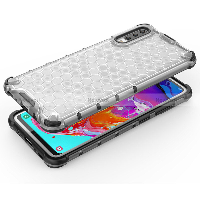 Silicone Transparent Frame Case Cover 360 Degrees AM1 for Samsung Galaxy A70S