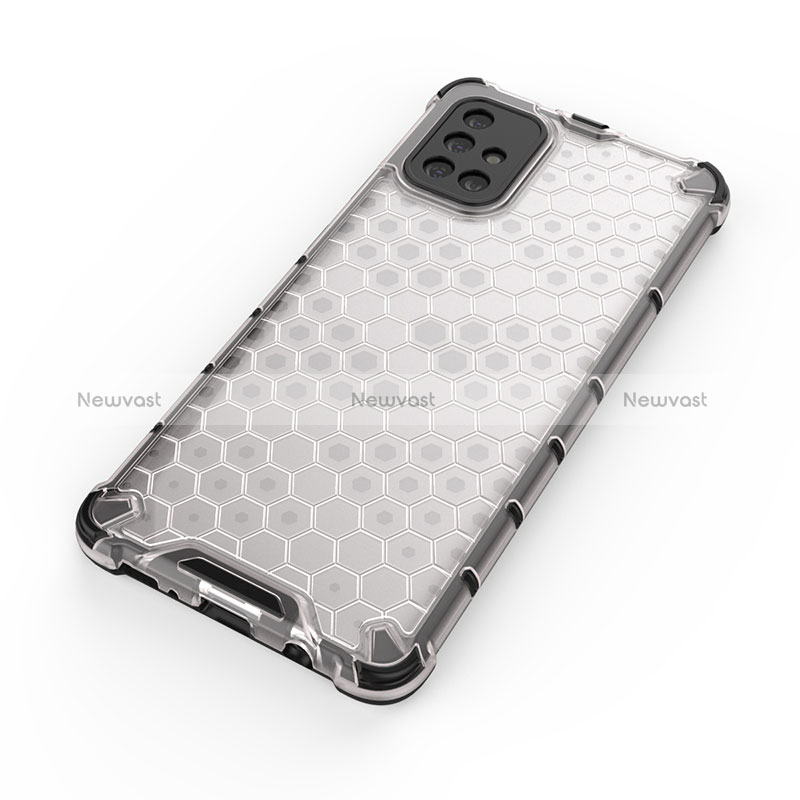 Silicone Transparent Frame Case Cover 360 Degrees AM1 for Samsung Galaxy A71 5G