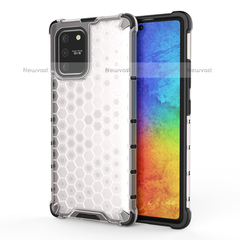 Silicone Transparent Frame Case Cover 360 Degrees AM1 for Samsung Galaxy A91