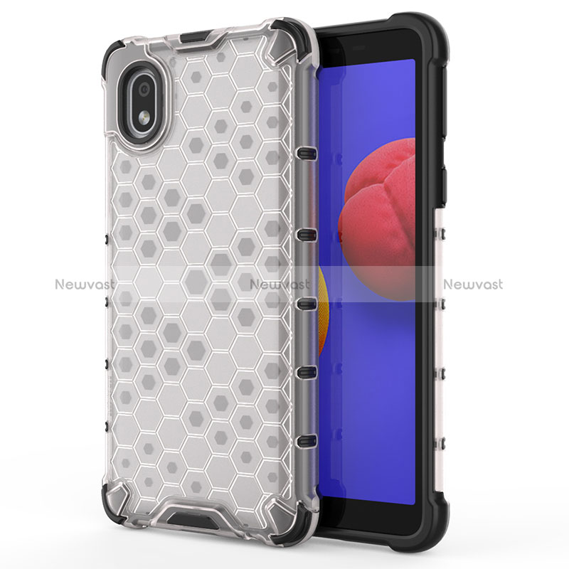 Silicone Transparent Frame Case Cover 360 Degrees AM1 for Samsung Galaxy M01 Core