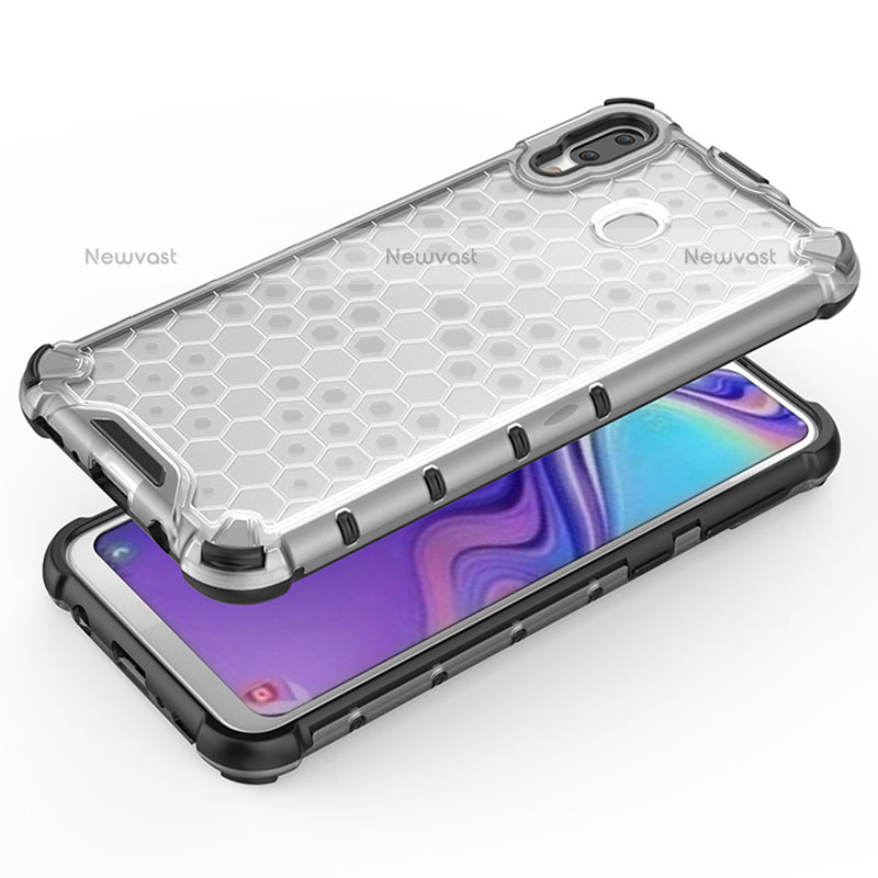 Silicone Transparent Frame Case Cover 360 Degrees AM1 for Samsung Galaxy M20