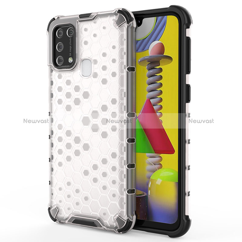 Silicone Transparent Frame Case Cover 360 Degrees AM1 for Samsung Galaxy M31 Prime Edition